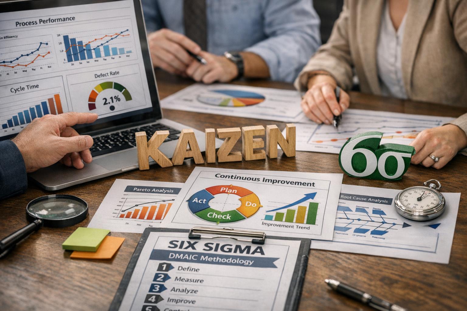 Supervisión y mejora continua con Kaizen y Six Sigma